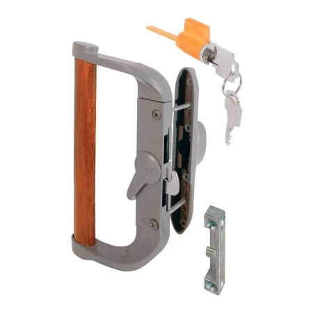 Prime-Line Prime-Line Sliding Door Handle Set, Keyed, Aluminum And Diecast C 1017